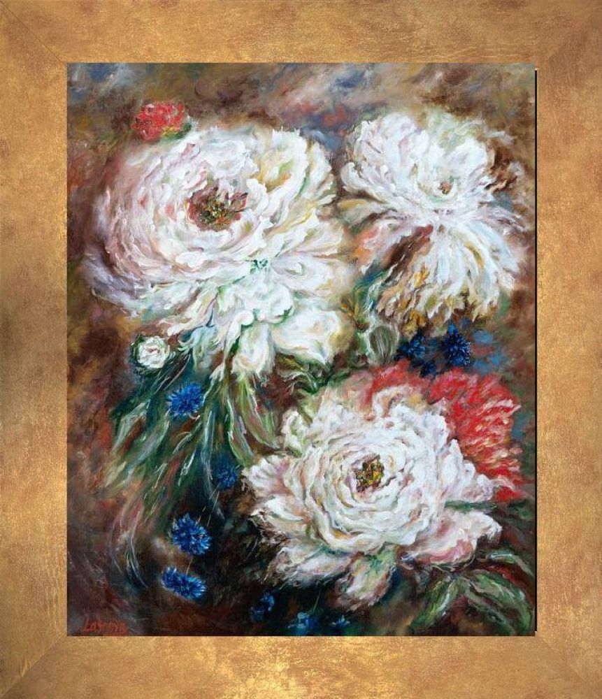 Flowers Pre-framed - Florentine Gold Frame 20"X24"