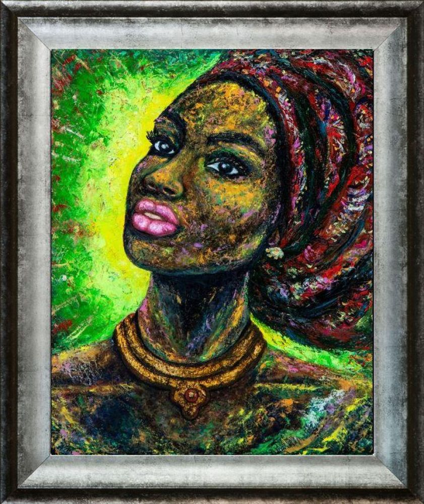 Arabic Woody Pre-framed - Athenian Distressed Silver Frame 16" X 20"