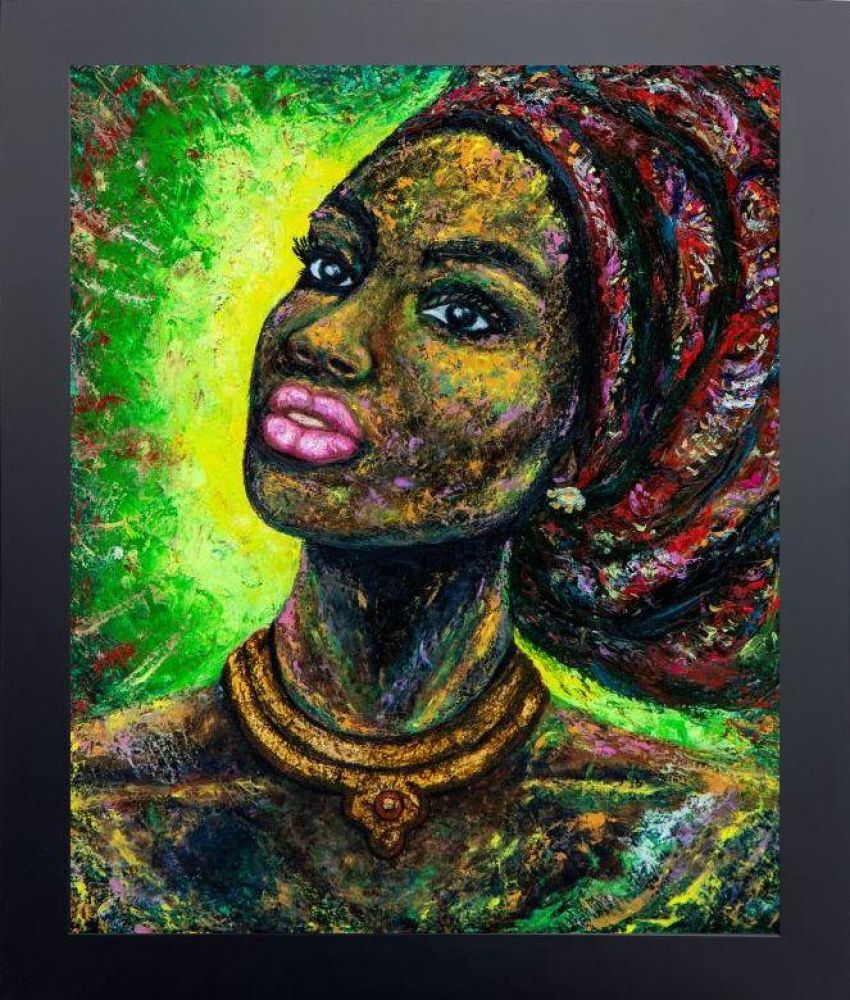 Arabic Woody Pre-framed - Flat Black Studio Frame 20"X24"