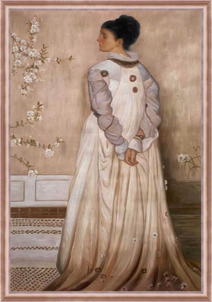 Symphony in Flesh Colour and Pink Pre-Framed - Rose Gold Classico Frame 24" X 36"