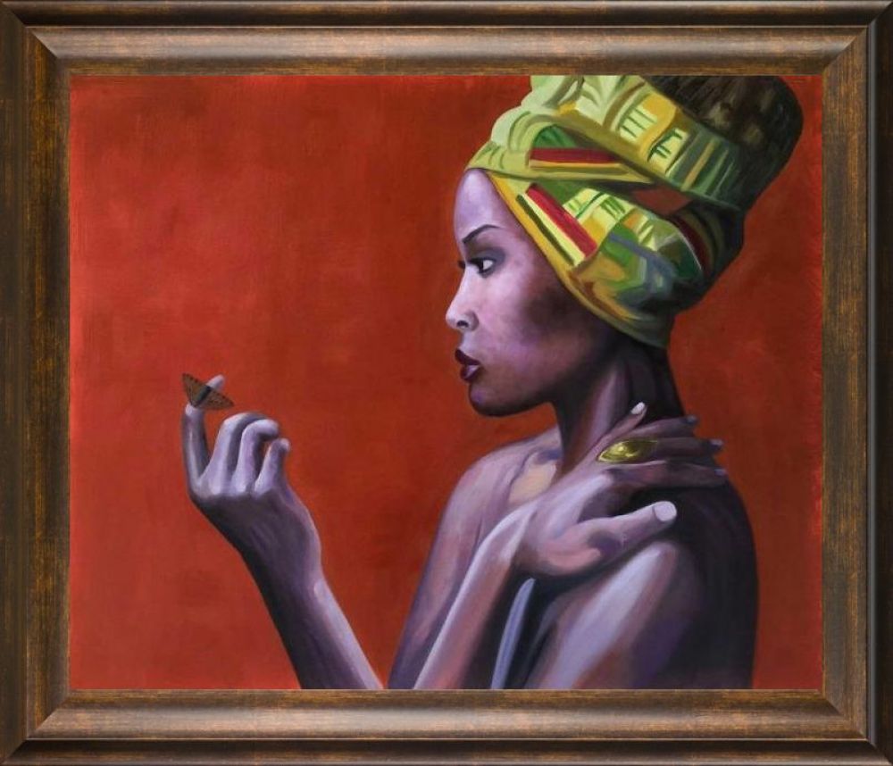 Southern Butterfly Reproduction Pre-Framed - Modena Vintage 20" X 24"