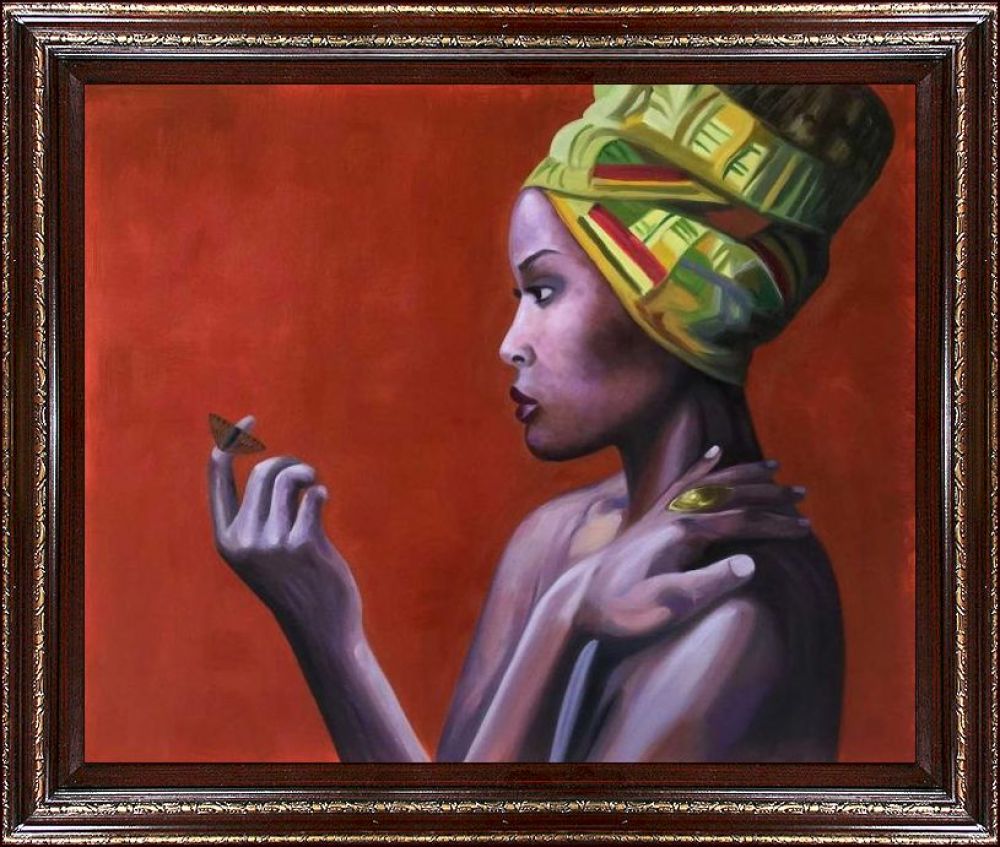 Southern Butterfly Reproduction Pre-Framed - Heritage Cherry Frame 20