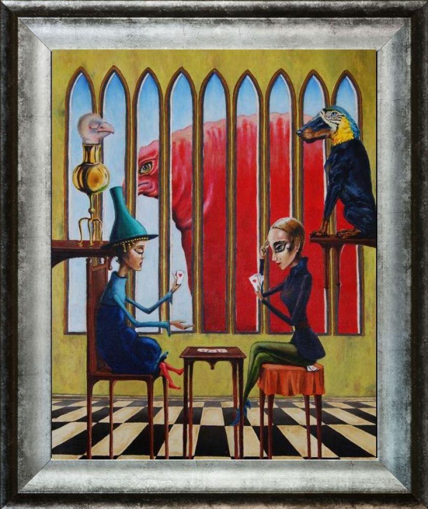 Game Pre-framed - Athenian Distressed Silver Frame 16" X 20"