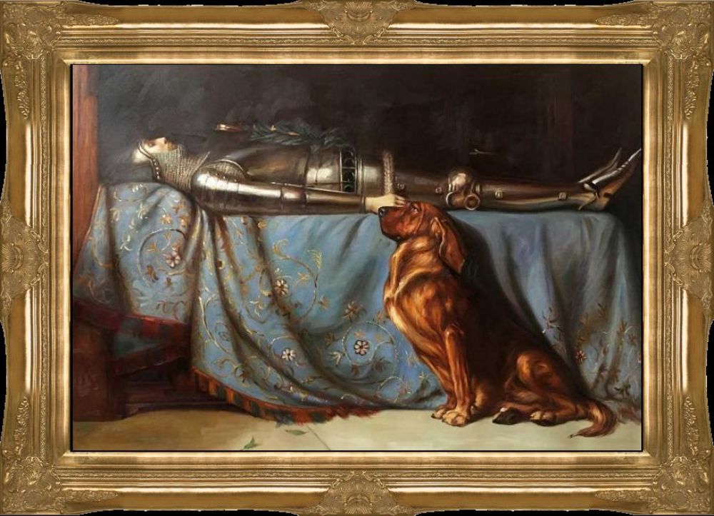 Requiescat Pre-Framed - Victorian Gold Frame 24"X36"