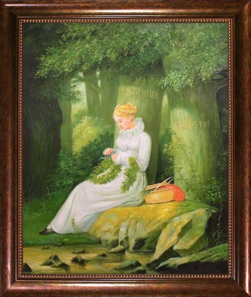 The Wreath Maker Pre-Framed - Verona Cafe Frame 20"X24"