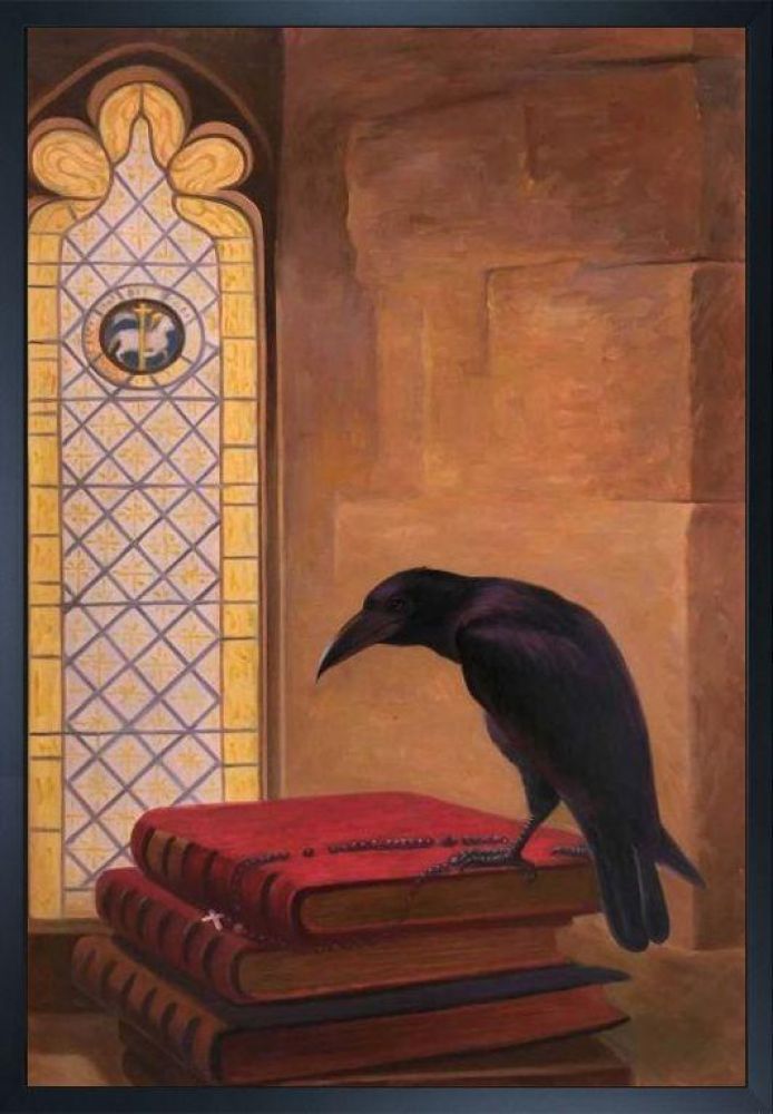 A Saint, from the 'Jackdaw of Rheims' Pre-framed - Studio Black Wood Frame 24"X36"