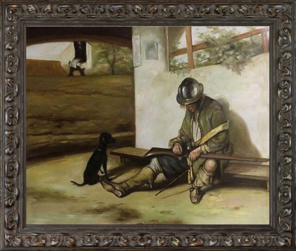 The Sentry Pre-framed - Brimfield Weathered Black Frame 20" X 24"