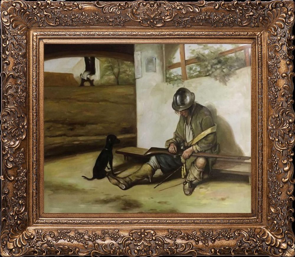 The Sentry Pre-Framed - Burgeon Gold Frame 20"X24"