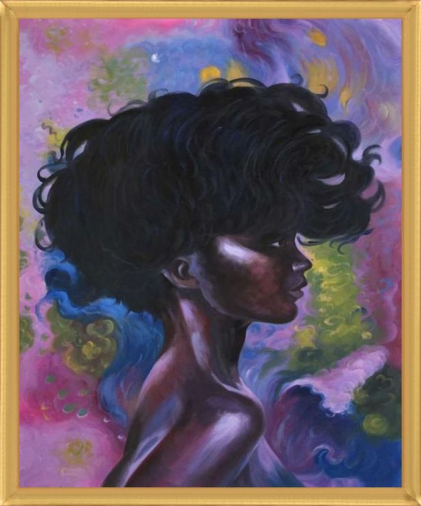 African Girl Reproduction Pre-Framed - Piccino Luminoso Frame 20" X 24"