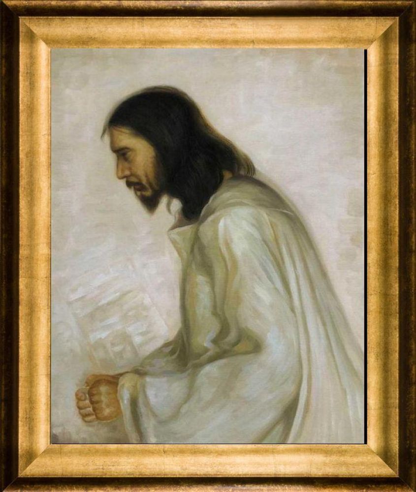 The Savior Pre-framed - Athenian Gold Frame 16"X20"