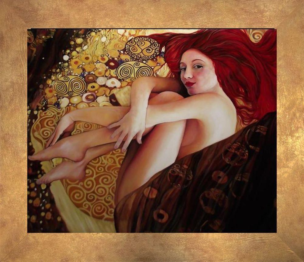 Daphne Pre-framed - Florentine Gold Frame 20"X24"