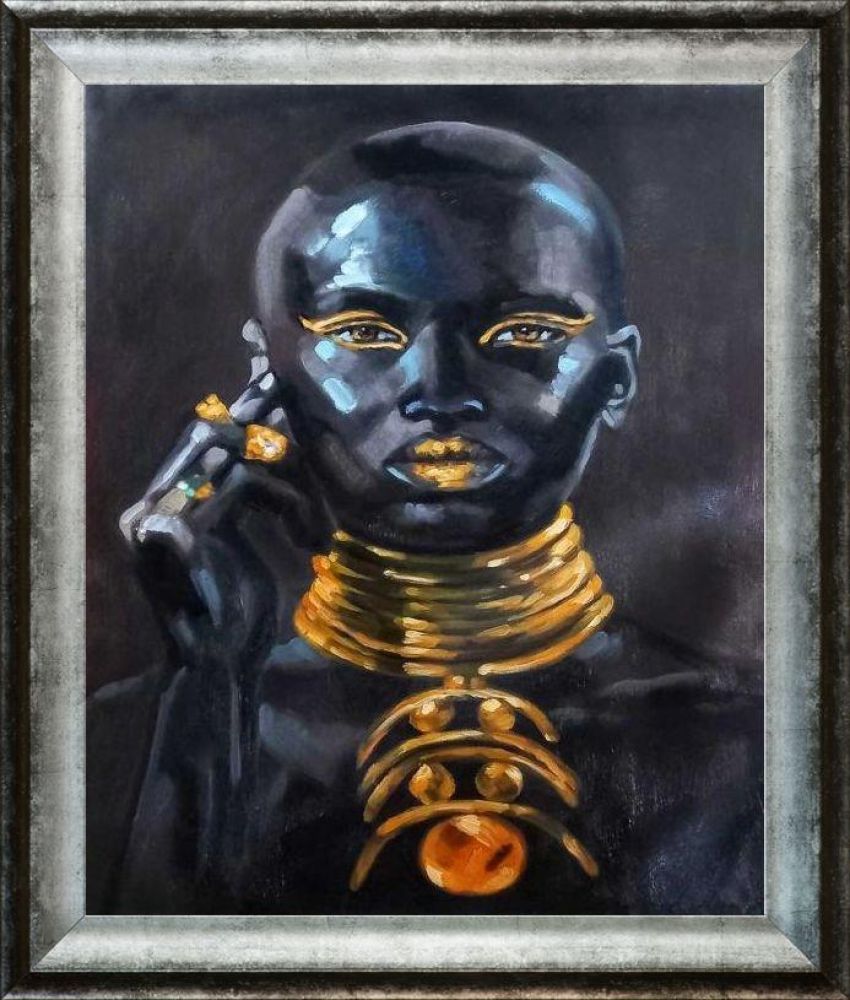 In Gold Reproduction Pre-framed - Athenian Distressed Silver Frame 20"X24"