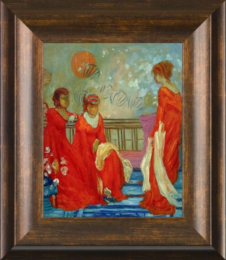 Red and Black Pre-Framed - Modena Vintage 8" X 10"