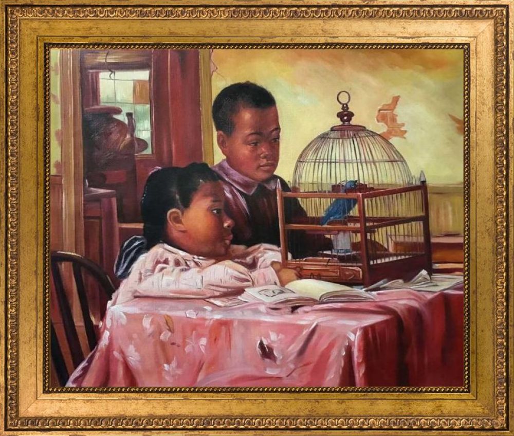 Watching the Bluejay Pre-Framed - Versailles Gold King Frame 20" X 24"