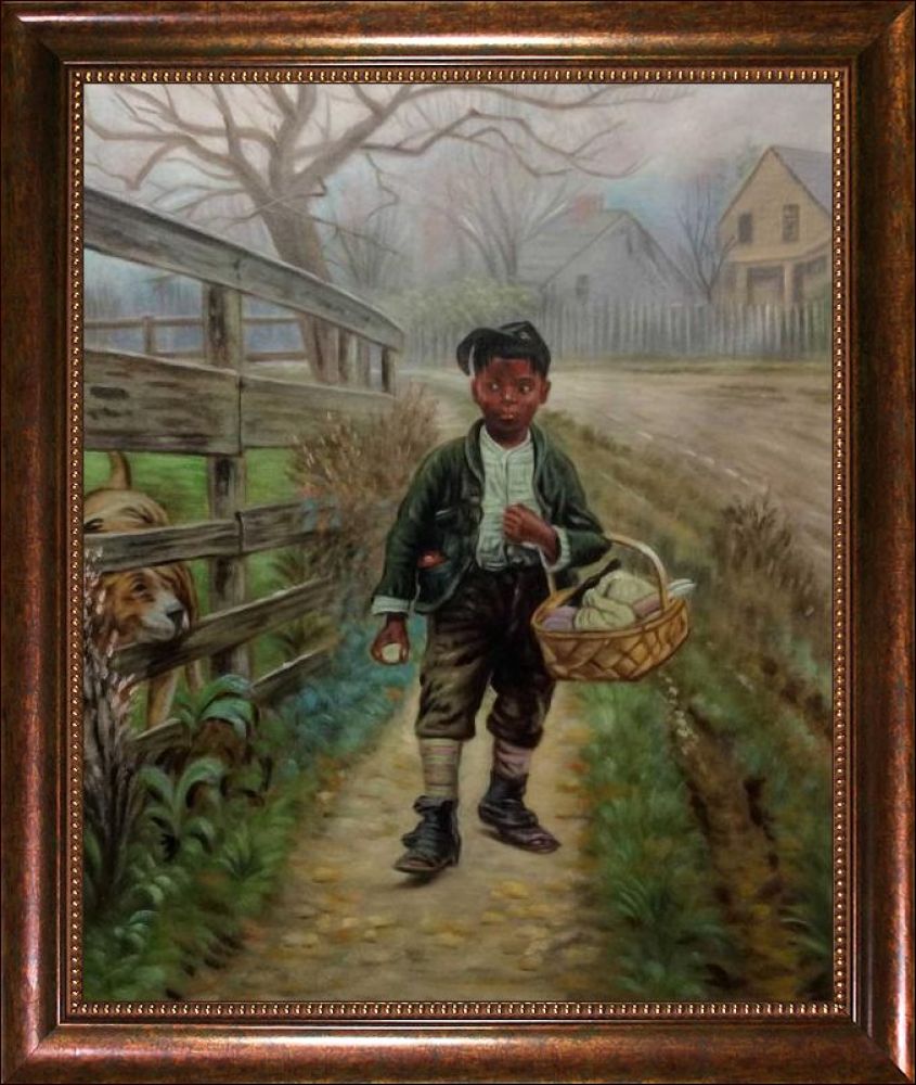 Protecting the Groceries Pre-Framed - Verona Cafe Frame 20"X24"