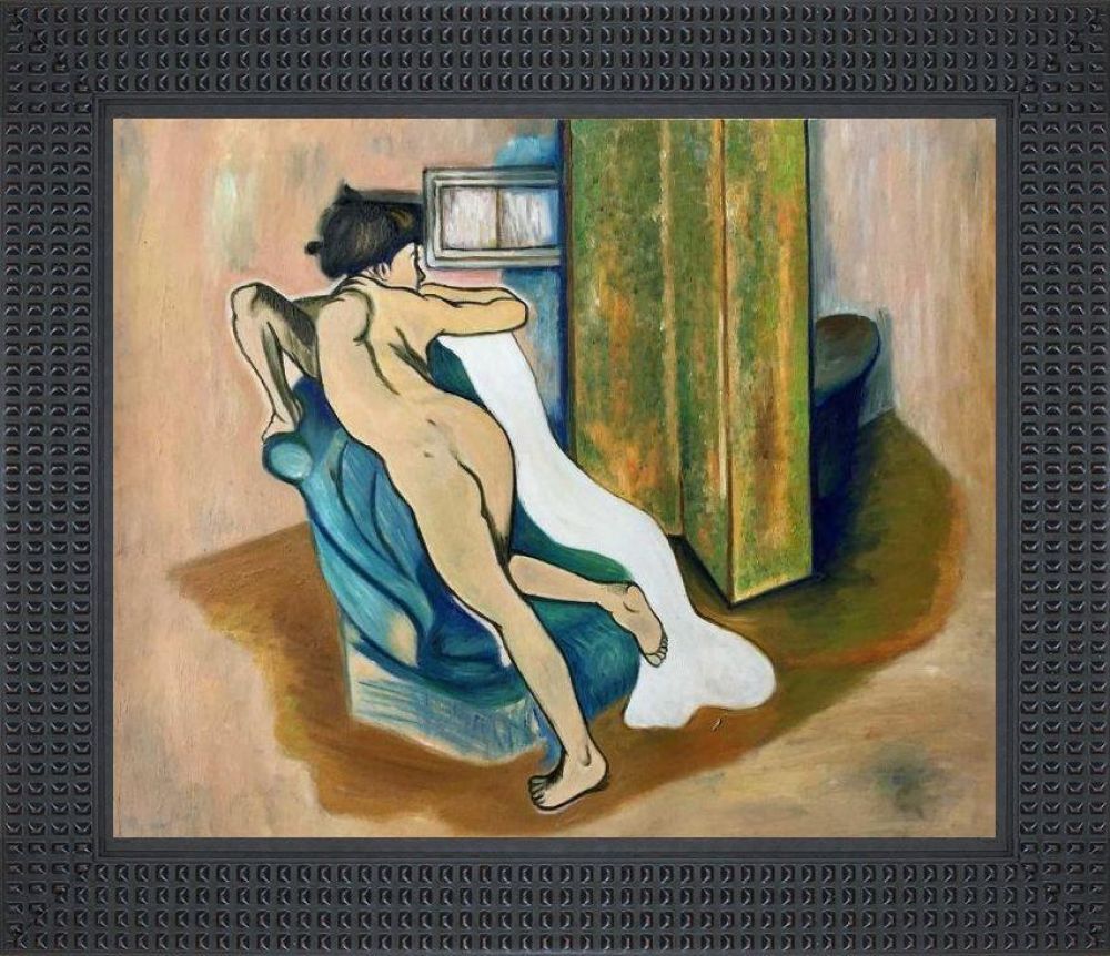 After the bath Pre-framed - Java Bean Frame 20" X 24"