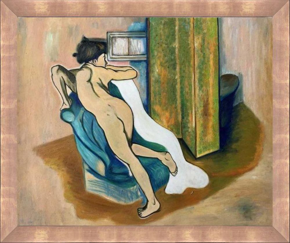 After the bath Pre-framed - Blushing Rose Gold Frame 20" X 24"
