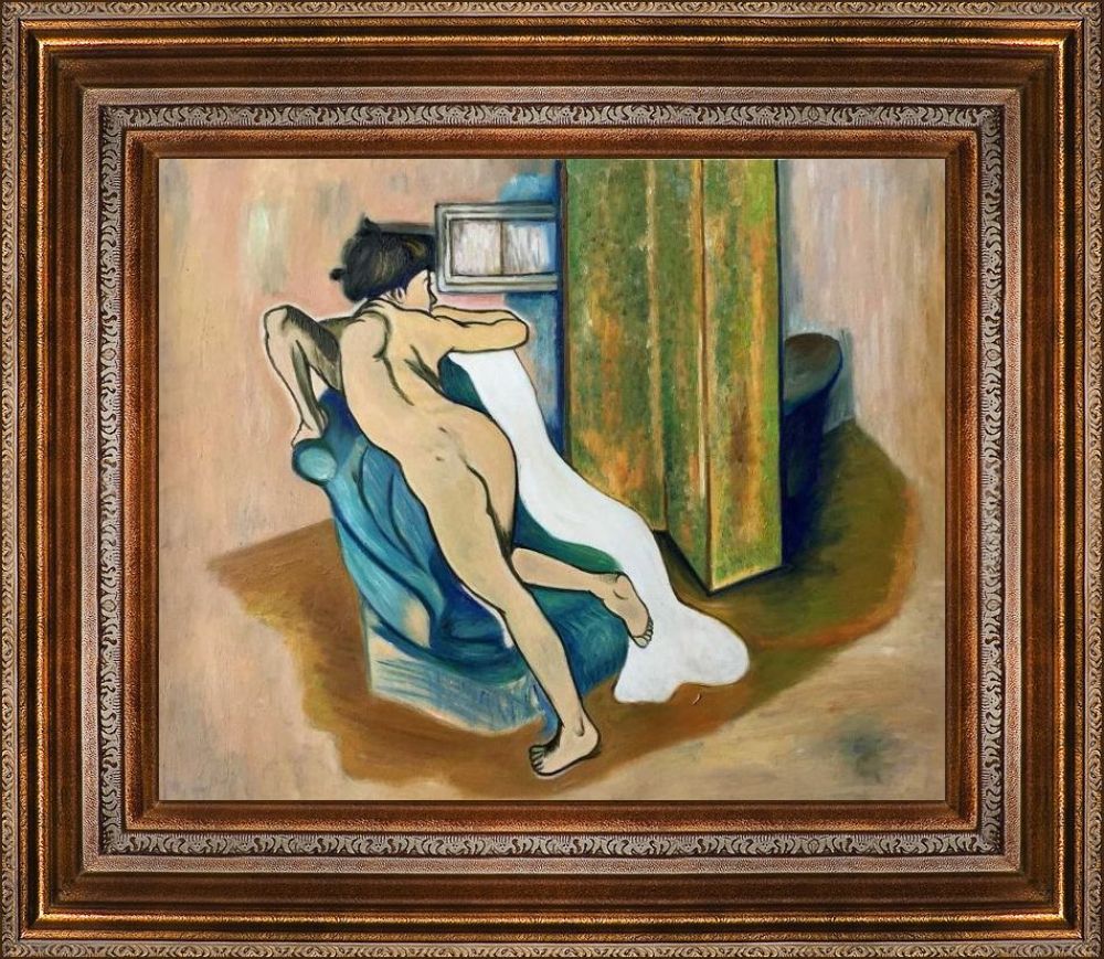 After the bath Pre-framed - Mediterranean Bronze Frame 20"X24"