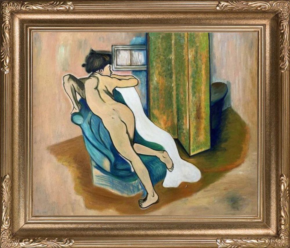 After the bath Pre-framed - Florentine Dark Champagne Frame 20"X24"