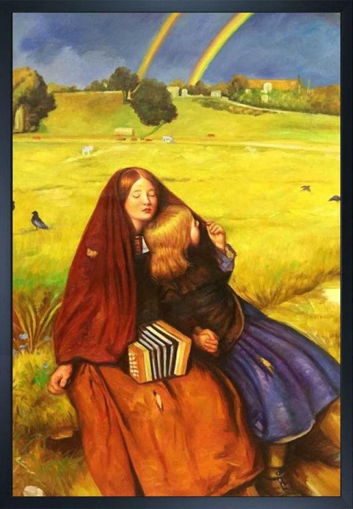 Blind Girl Pre-framed - Studio Black Wood Frame 24"X36"