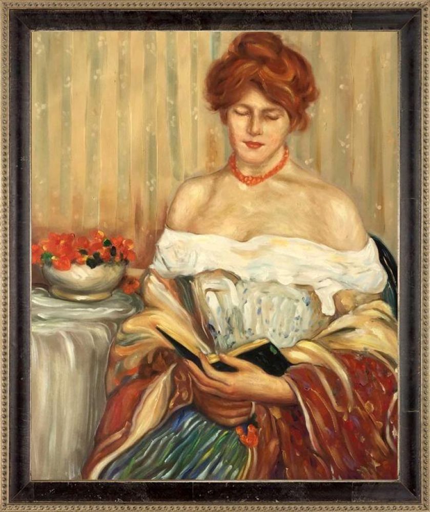 Nasturtiums Pre-framed - Hermitage Cabernet Scooped Frame 20X24