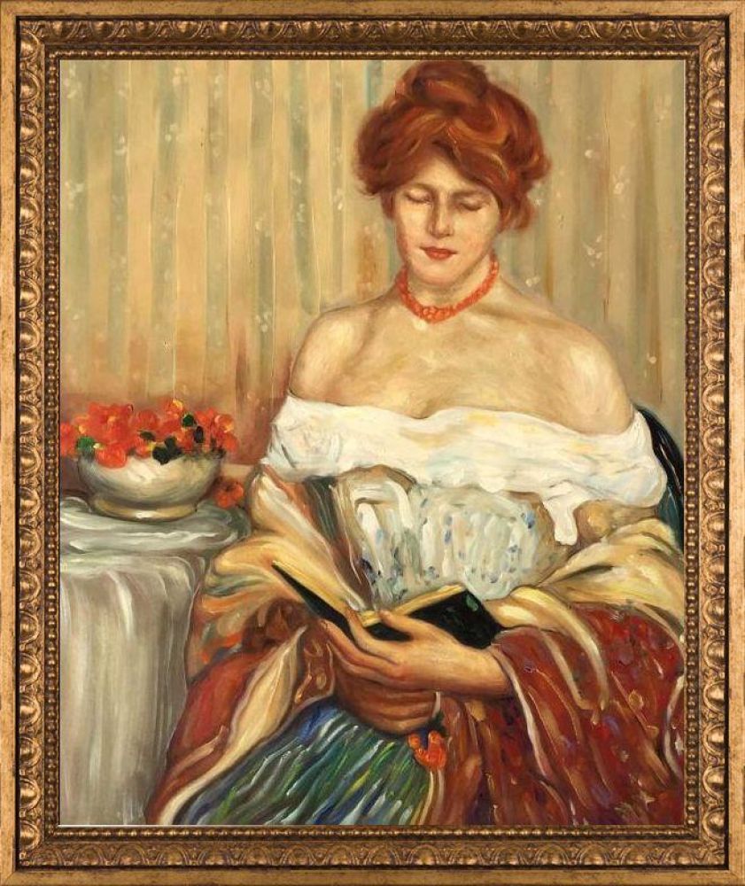 Nasturtiums Pre-framed - Versailles Gold Frame 20" X 24"