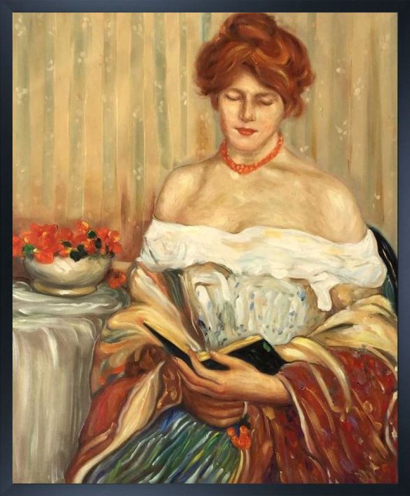 Nasturtiums Pre-framed - Studio Black Wood Frame 20"X24"