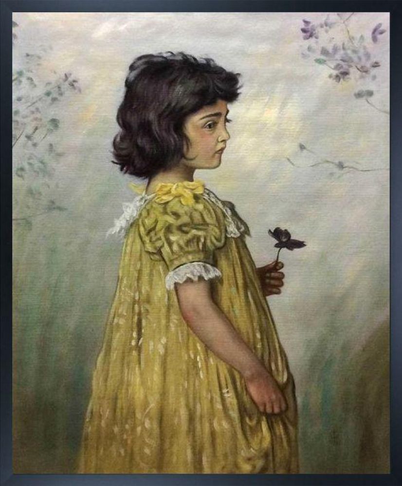 Pensive Pre-framed - Studio Black Wood Frame 20"X24"