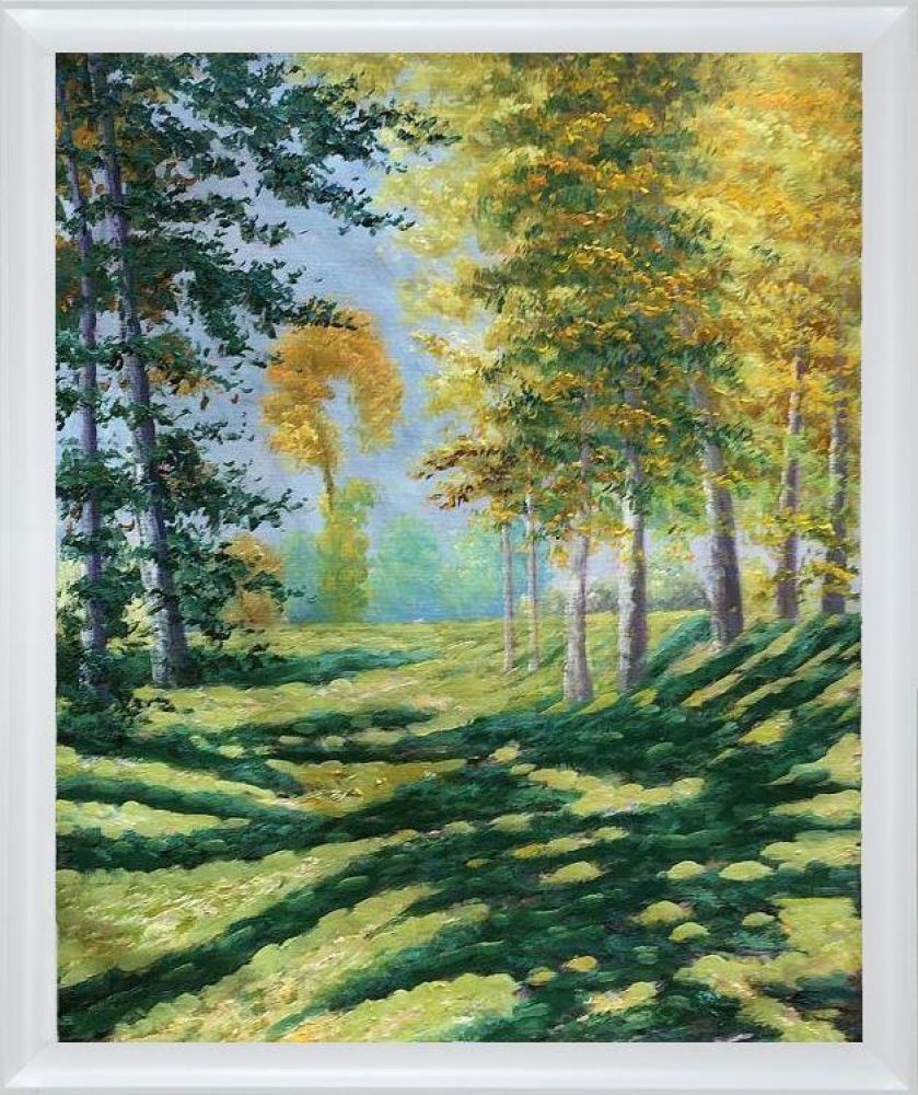 Untitled (Landscape) Pre-framed - Moderne Blanc Frame 20" X 24"