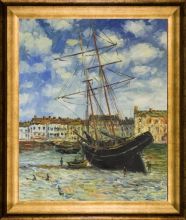 Boat at Low Tide, FeCamp 1881 Pre-framed