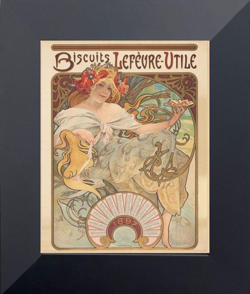 Biscuits Lefevre Utile Pre-framed - Flat Black Studio Frame 8"X10"