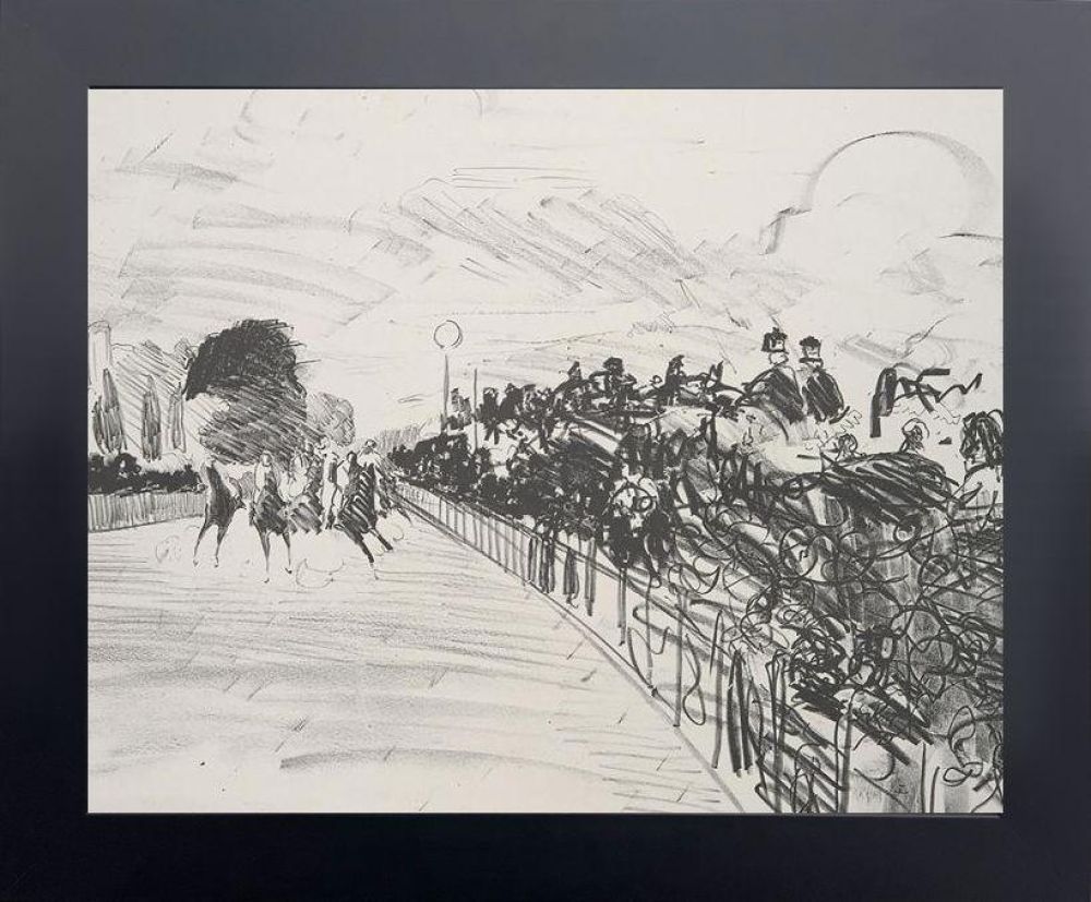 The Races Pre-framed - Flat Black Studio Frame 16"X20"