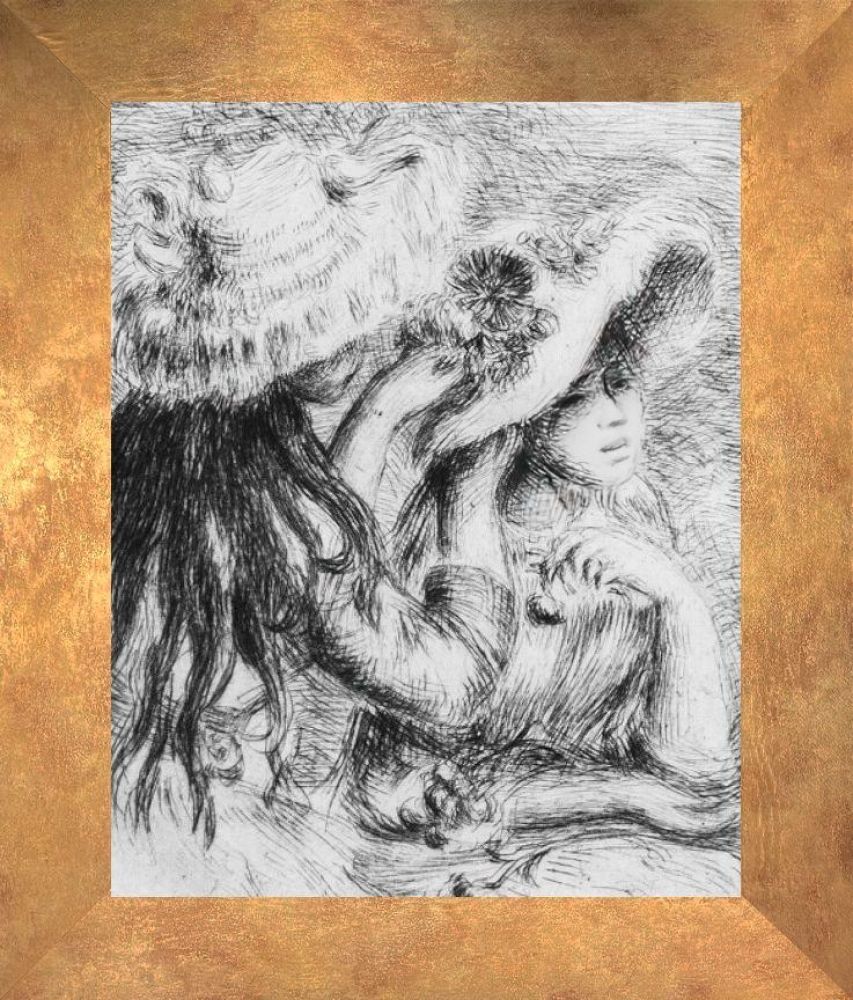 The Hat Pinned Pre-framed - Florentine Gold Frame 16"X20"