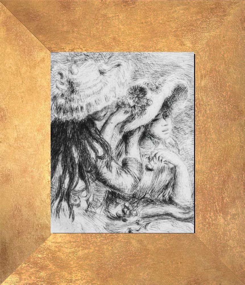 The Hat Pinned Pre-framed - Florentine Gold Frame 8"X10"