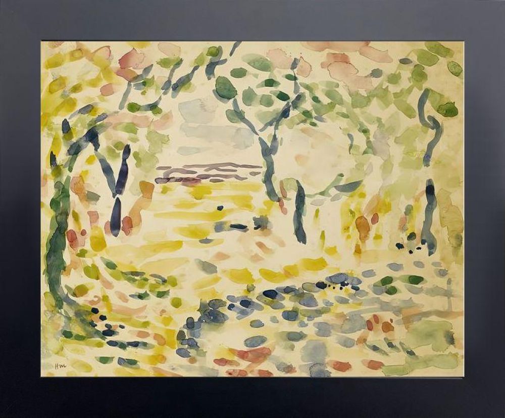 Etude Pour 'Le Bonheur De Vivre Pre-framed - Flat Black Studio Frame 16"X20"