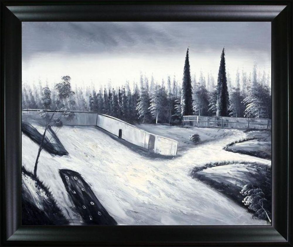 Here Comes The Rain Pre-framed - Black Matte Frame 20"X24"