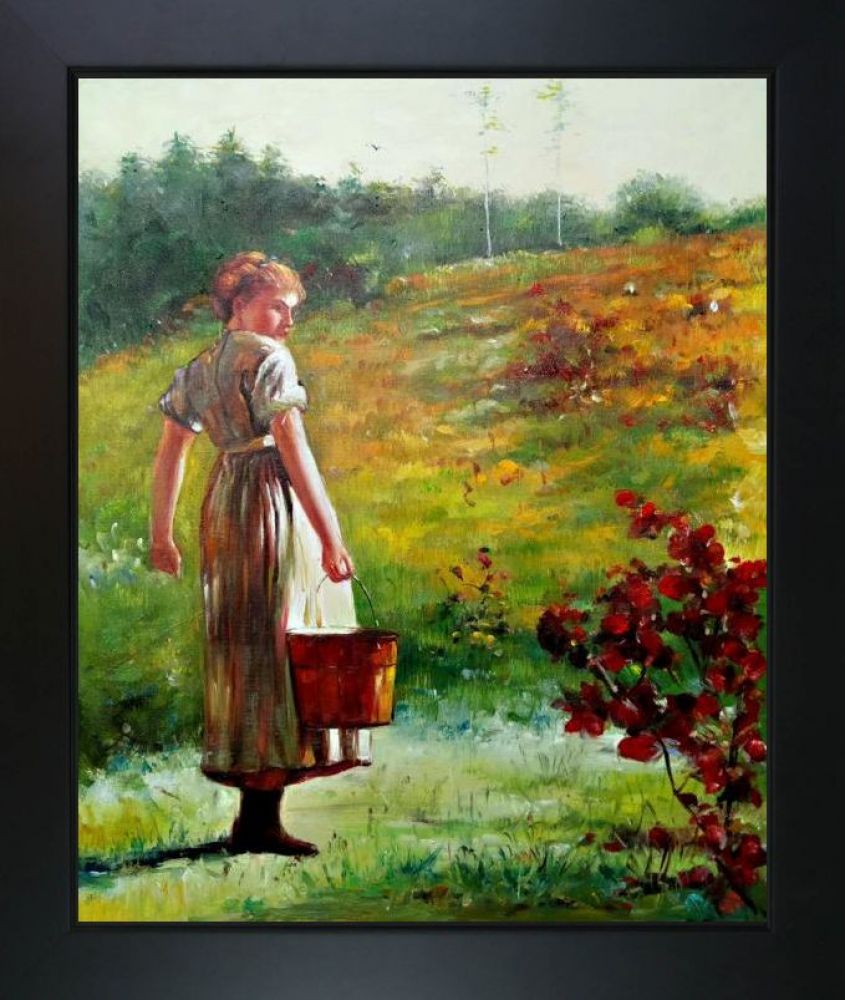 Returning From The Spring Pre-framed - New Age Black Frame 20"X24"