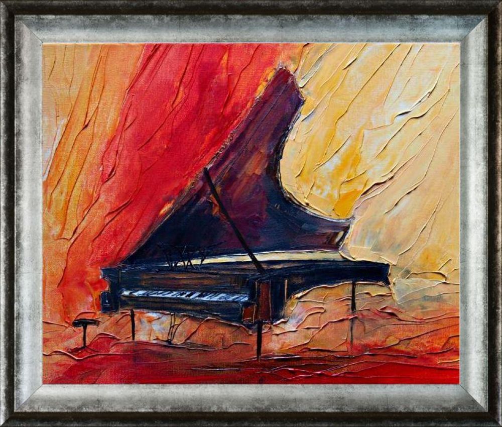 Piano Pre-framed - Athenian Distressed Silver Frame 20"X24"