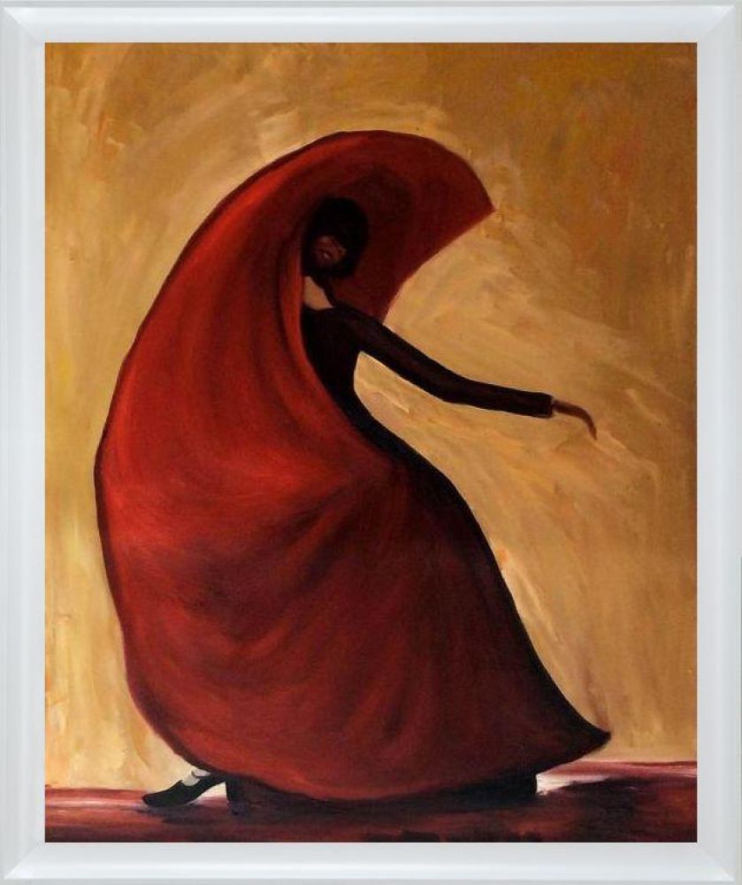 Flamenco Reproduction Pre-framed - Moderne Blanc Frame 20" X 24"