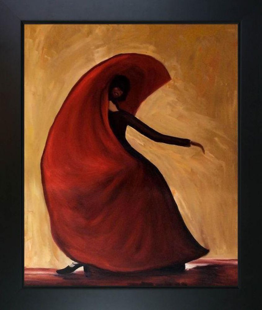 Flamenco Reproduction Pre-framed - New Age Black Frame 20"X24"
