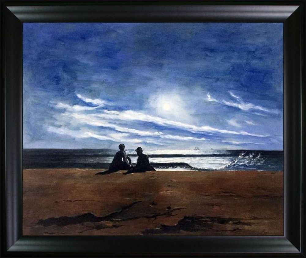 Moonlight - WH Pre-framed - Black Matte Frame 20"X24"