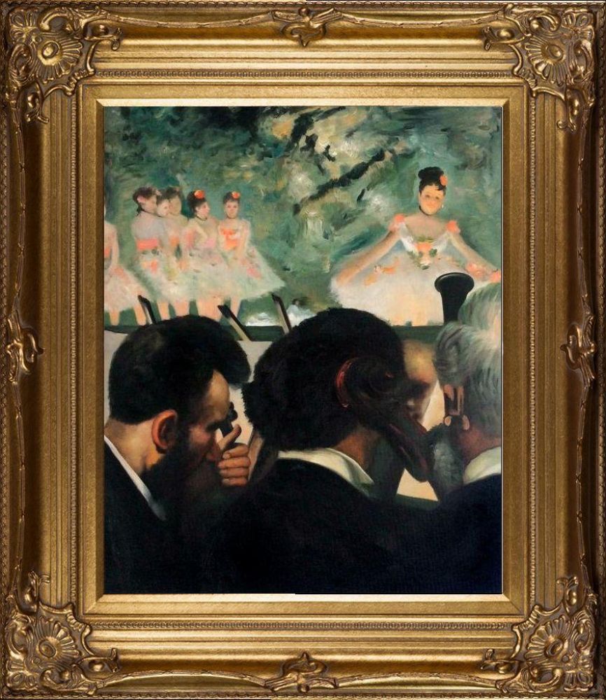 Musicians in the Orchestra Pre-framed - Renaissance Bronze Frame 20"X24"