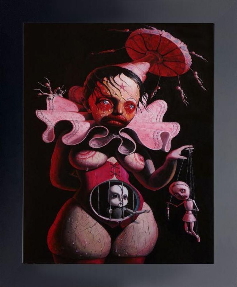 Angels Fly in Chains Pre-framed - Flat Black Studio Frame 16"X20"