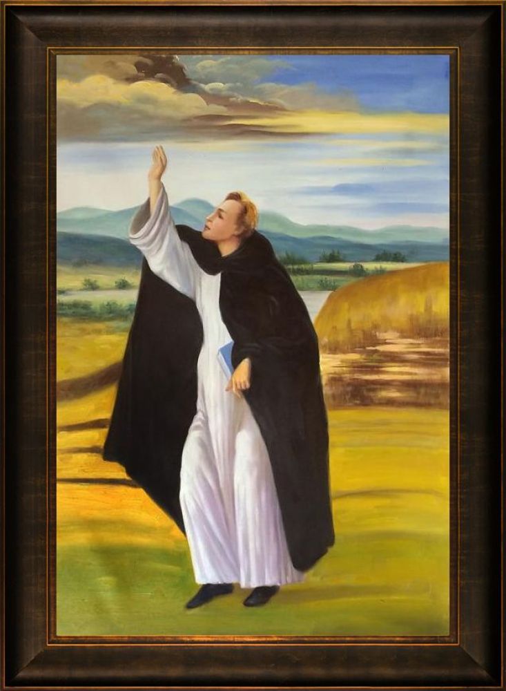 St. Dominic Pre-Framed - Veine D'Or Bronze Scoop Frame 24"X36"