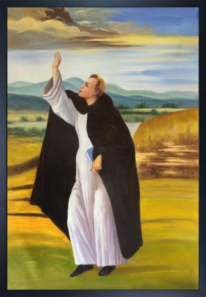 St. Dominic Pre-framed - Studio Black Wood Frame 24"X36"
