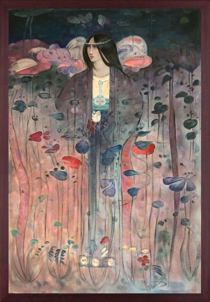 Untitled Pre-Framed - Open Grain Mahogany 24" X 36"