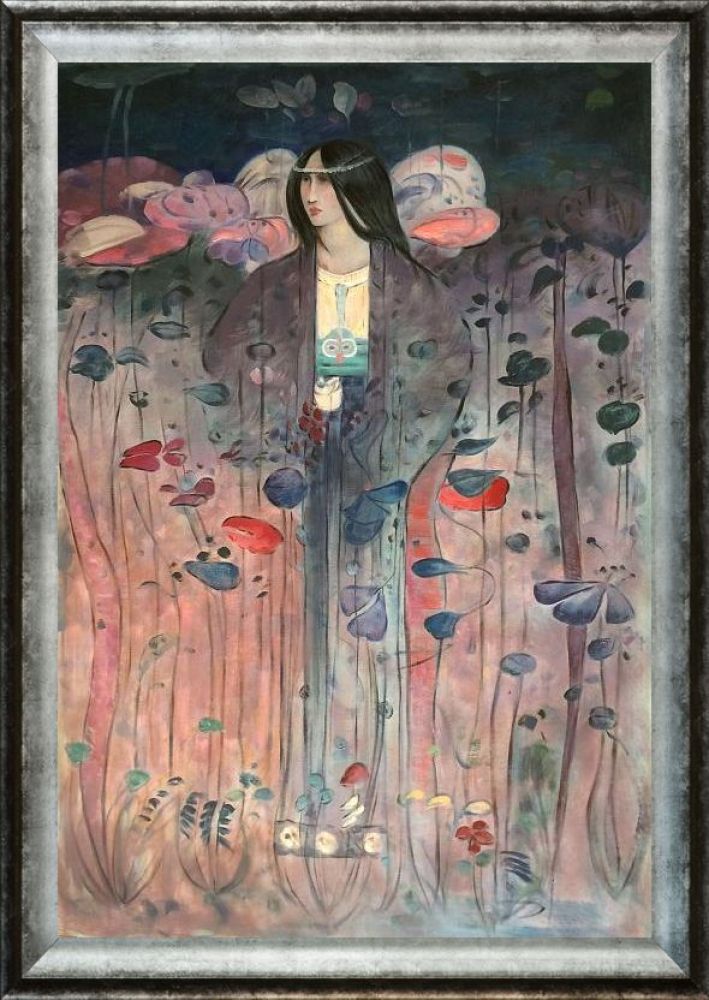 Untitled Pre-Framed - Athenian Distressed Silver Frame 24"X36"