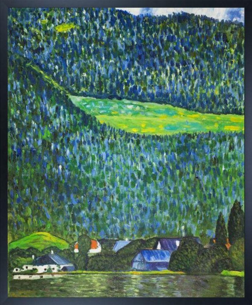 Unterach on Lake Atter,1915 Pre-framed - Studio Black Wood Frame 20"X24"