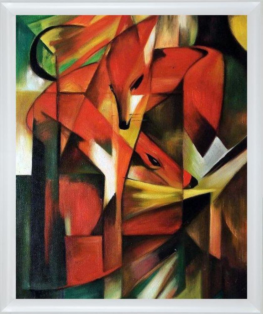 The Foxes Pre-framed - Moderne Blanc Frame 20" X 24"