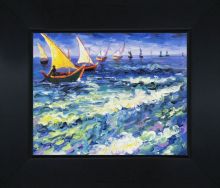 Seascape at Saintes Maries de la Mer Pre-framed